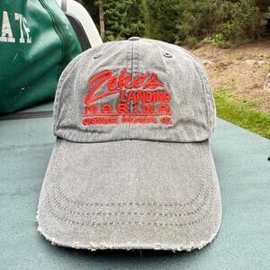 Zeke's Landing Marina Adams Hat - Gray Distressed Cap‎